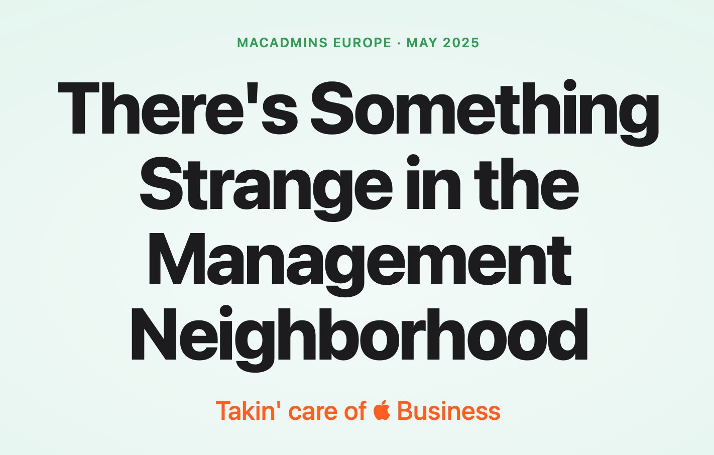 There's Something Strange…